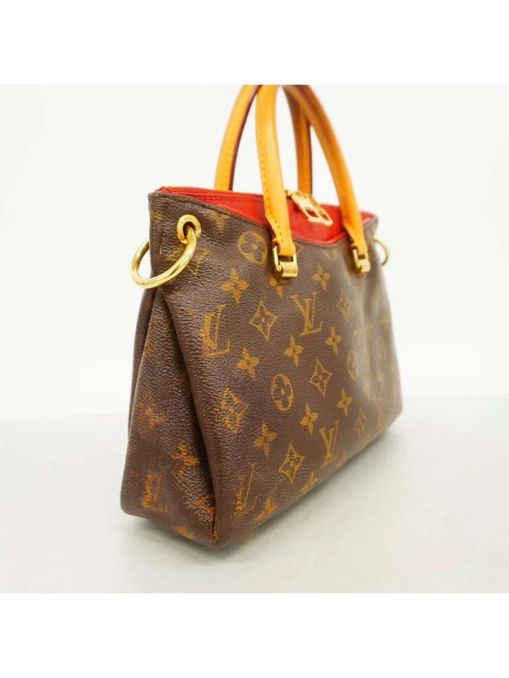 Louis Vuitton Handbag Monogram Pallas BB Brown Cerise